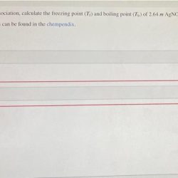 Point assuming freezing calculate dissociation solved boiling aq