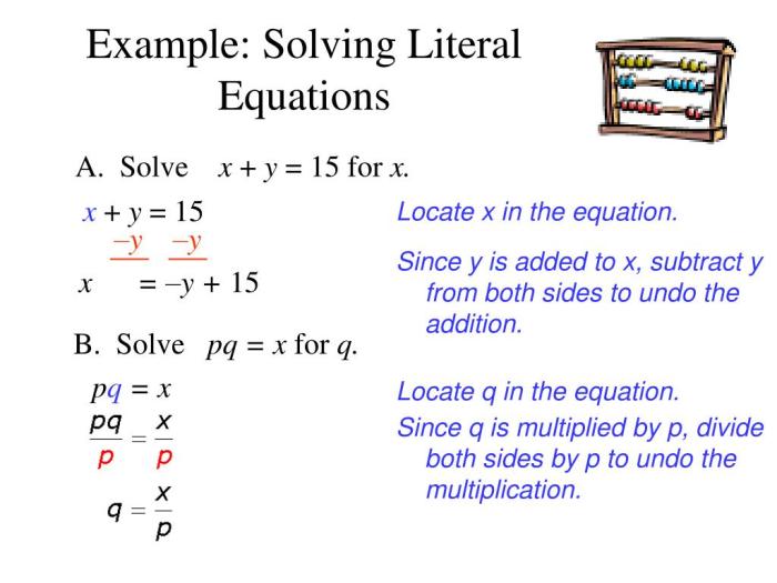 How is rewriting literal equations useful when solving problems