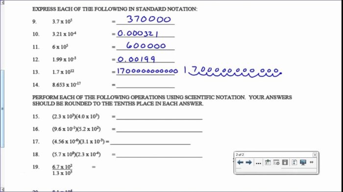 Scientific notation worksheet answers chemistry